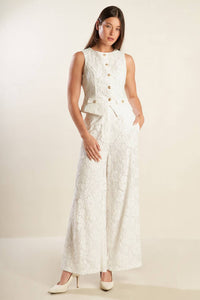 THINK LATER WOVEN LACE VEST