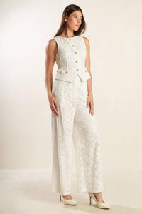THINK LATER WOVEN LACE VEST