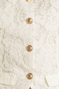 THINK LATER WOVEN LACE VEST