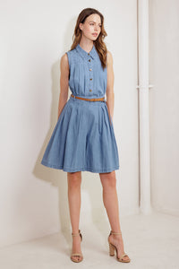 SERENITY HILL CHAMBRAY TOP