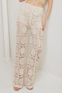 COASTAL BREEZE CROCHET VEST AND PANT SET