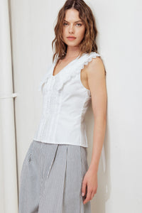 FRENCH MEADOW WOVEN TOP