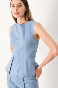 LUNA FLARE WOVEN TOP