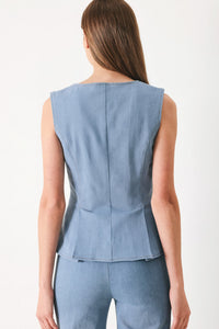 LUNA FLARE WOVEN TOP