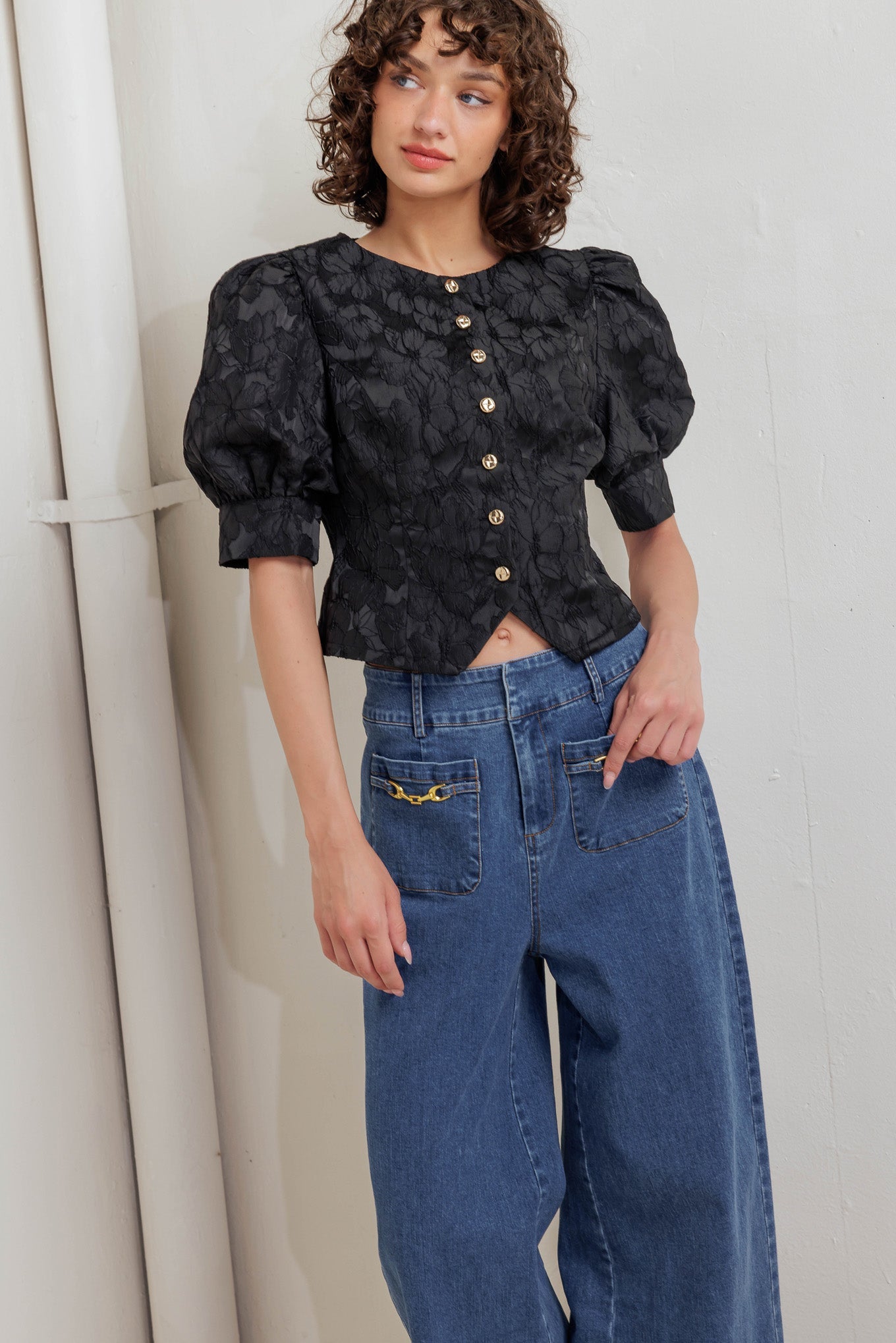 QUIET LUXE ROMANCE WOVEN TOP