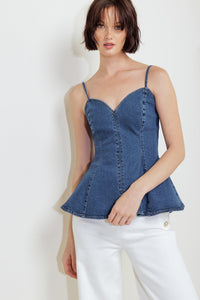 POWER POISE INDIGO CAMI TOP