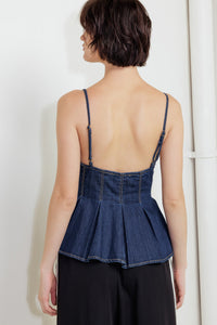 SILENT AUTHORITY DENIM CAMI TOP