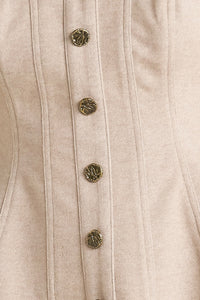 MODERN CORSET MOCHA KNIT TOP