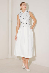 CAFÉ NOIR POLKA WOVEN TOP