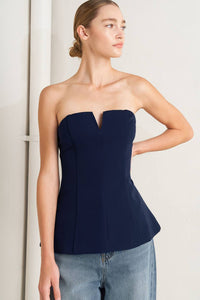NOIR CONTOUR WOVEN TOP