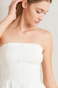 SUBTLE DRAMA WOVEN TOP