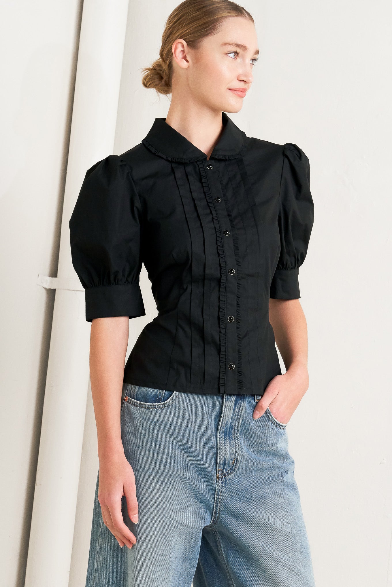 REFINED ROMANCE WOVEN TOP