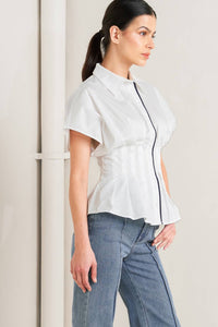 QUIET FORCE WOVEN TOP