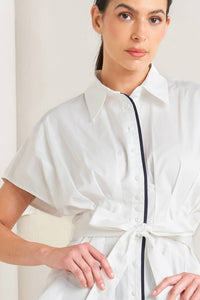 QUIET FORCE WOVEN TOP