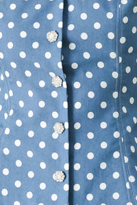 FLIRTY DOTS WOVEN TOP