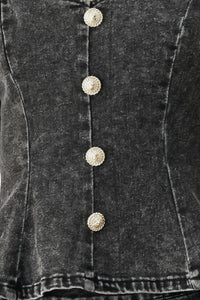 STONEWASHED DENIM TOP