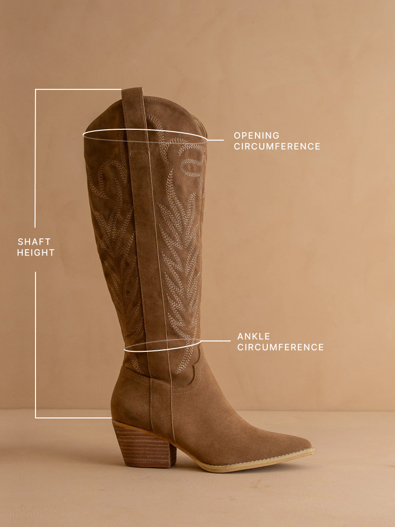The Samara | Brown Embroidered Tall Cowgirl Boot