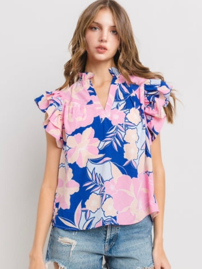 Cassee Floral Print Top