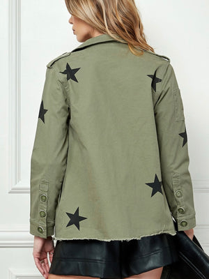 Chaqueta con borde crudo OLIVA Star 