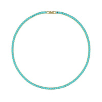 Karla Tennis Necklace - Turquoise