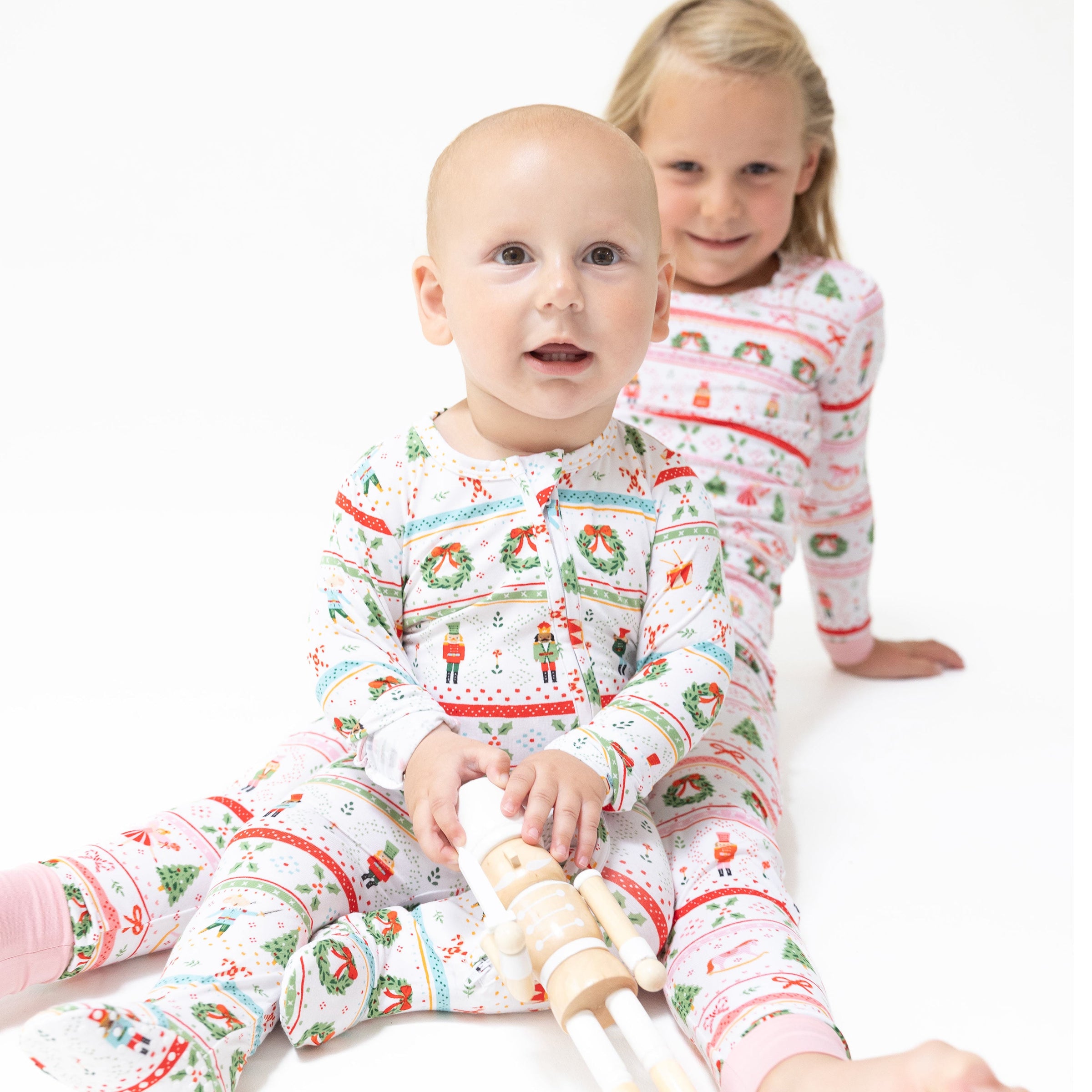 Nutcracker Fair Isle - 2 Way Zipper Footie