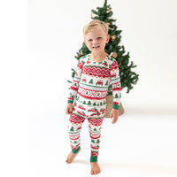 Red Truck Fair Isle - Long Sleeve Loungewear Set