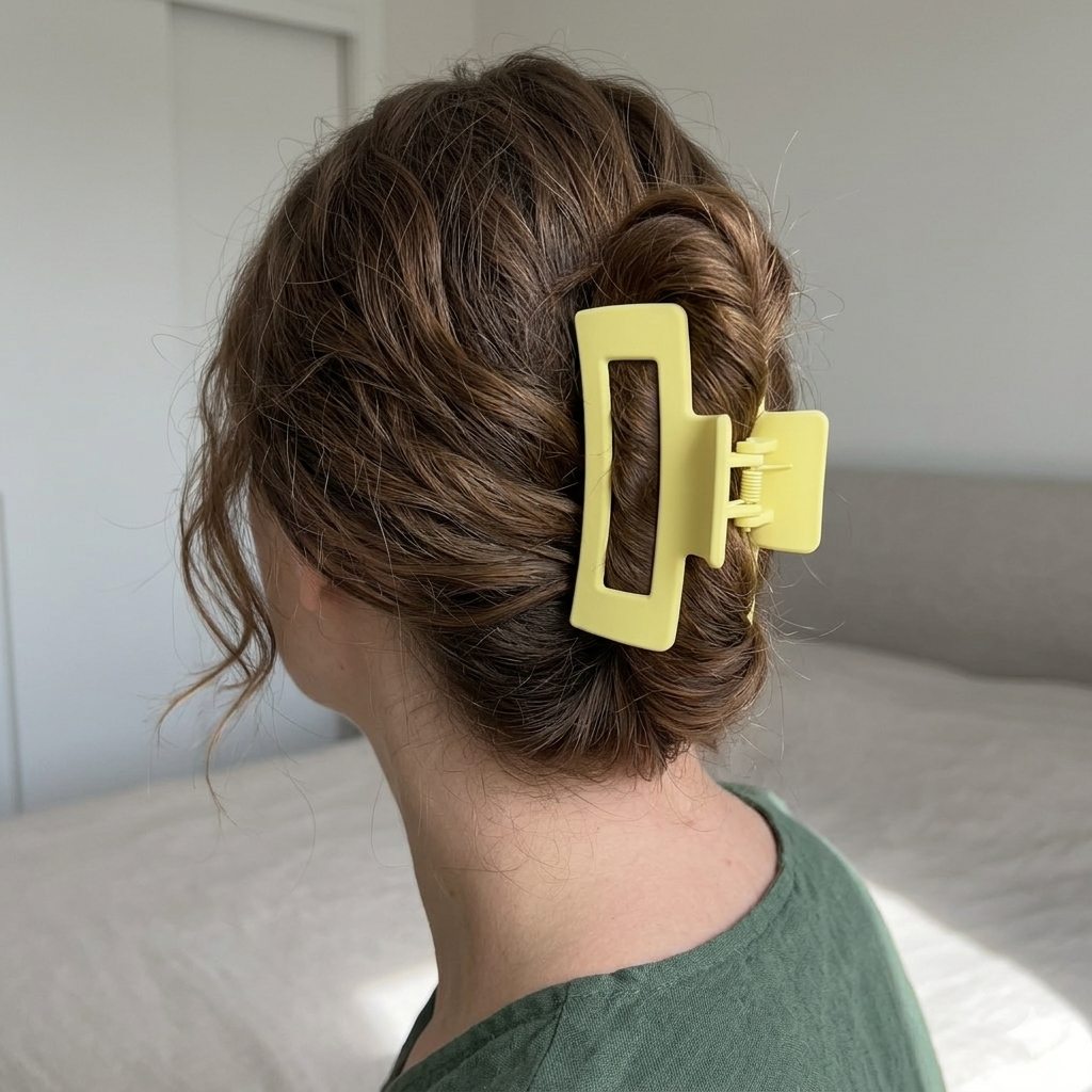 Yellow Matte Hair Clip