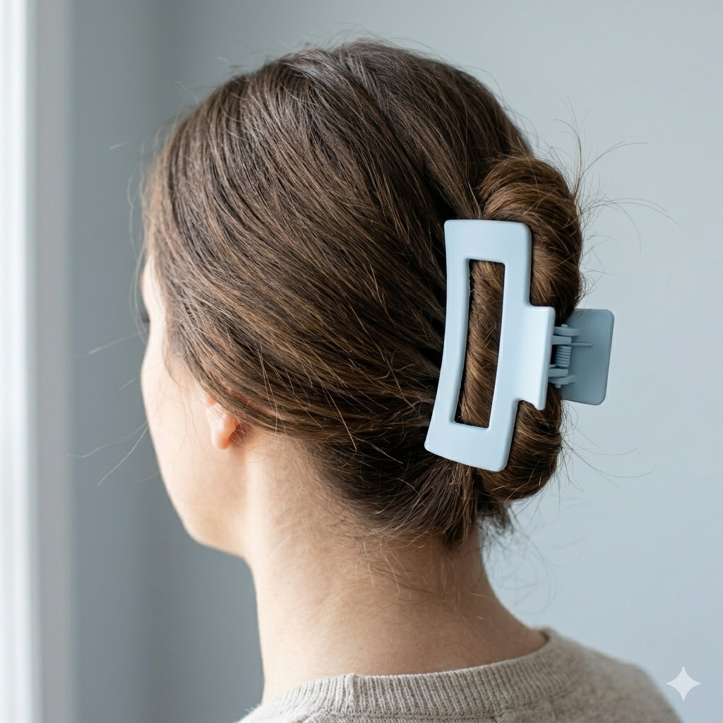 Pastel Blue Matte Hair Clip