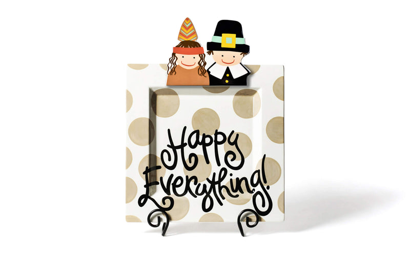 Neutral Dot Happy Everything!™ Big Square Platter