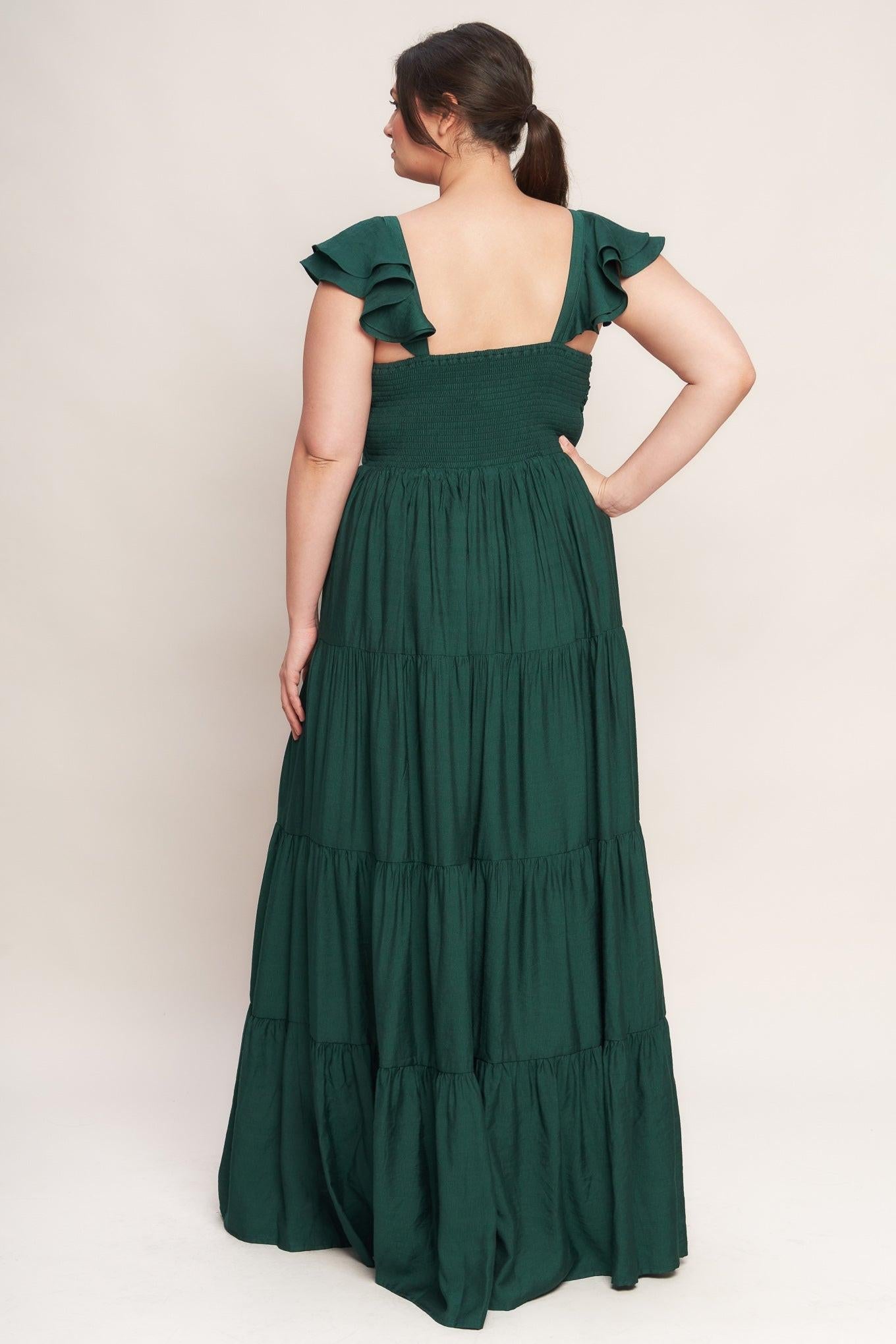 forest green summer dress Summer Maxi Prom Chiffon Dress