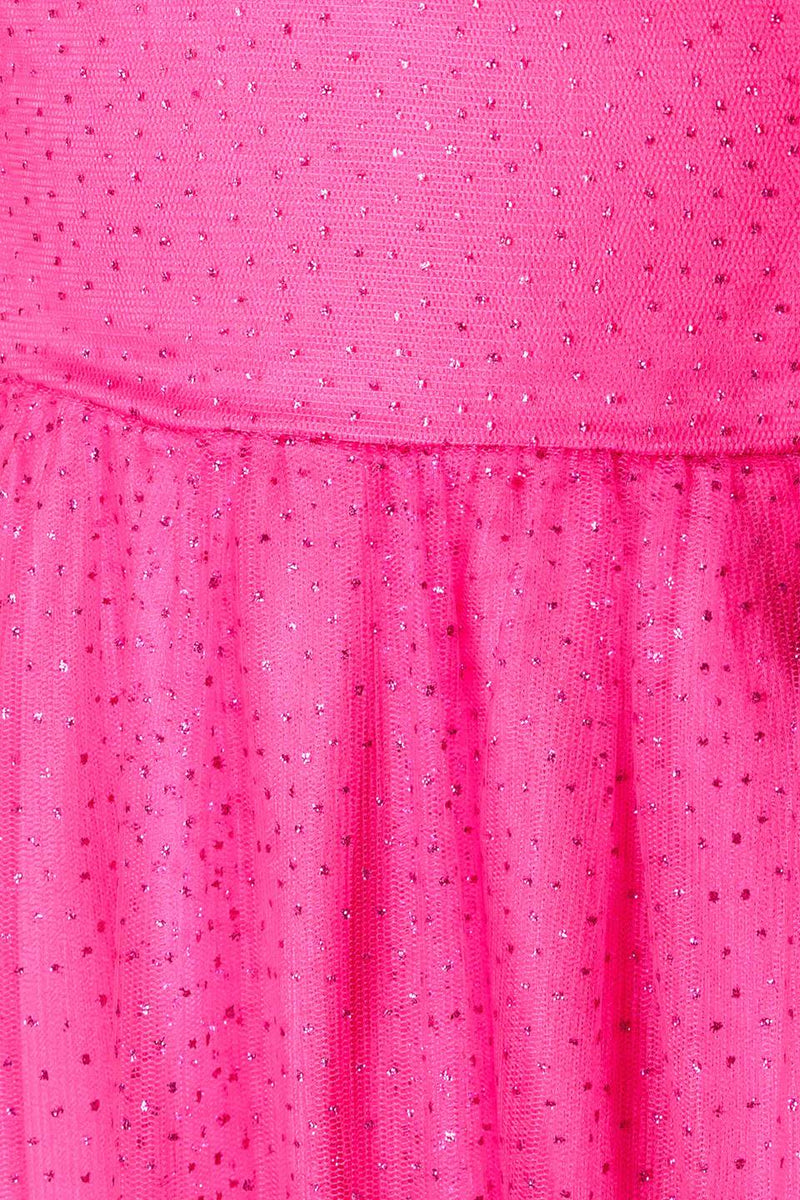SOME FRESH AIR FUCHSIA TULLE MIDI DRESS