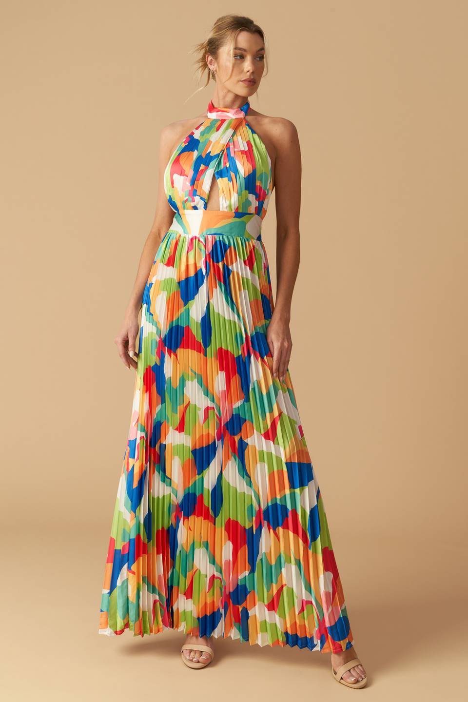 KEEP BLOOMING WOVEN MAXI DRESS