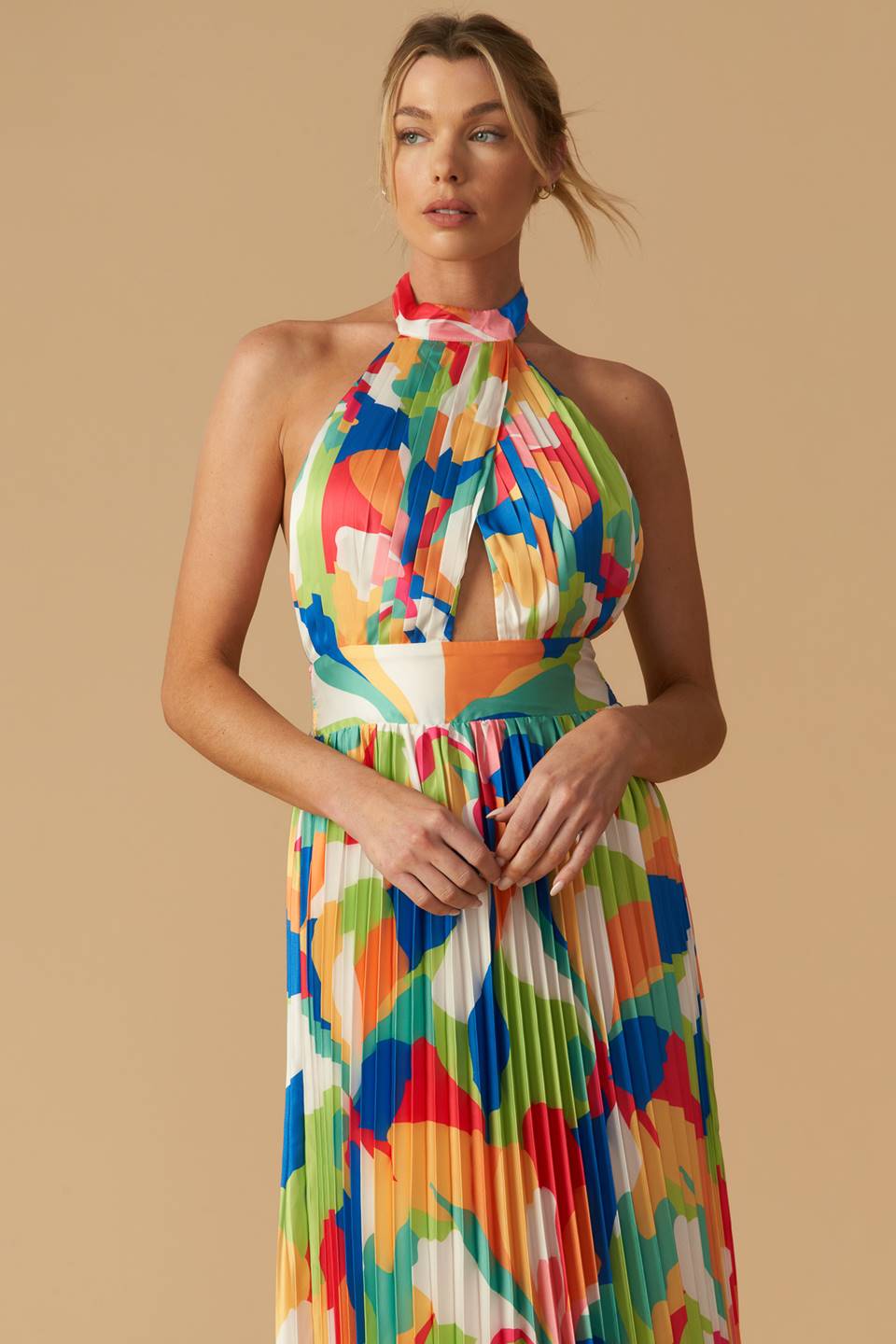 KEEP BLOOMING WOVEN MAXI DRESS