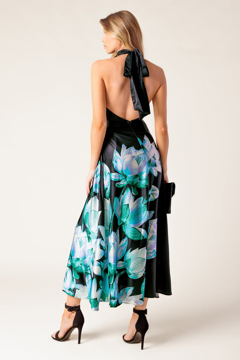 INSATIABLE FEELING WOVEN MIDI DRESS