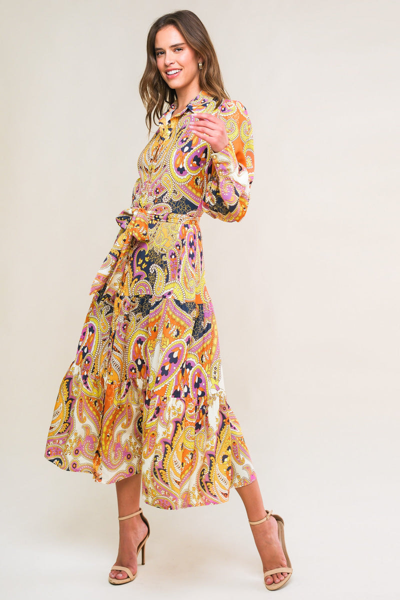 Aesthetic Pose Woven Midi Dress