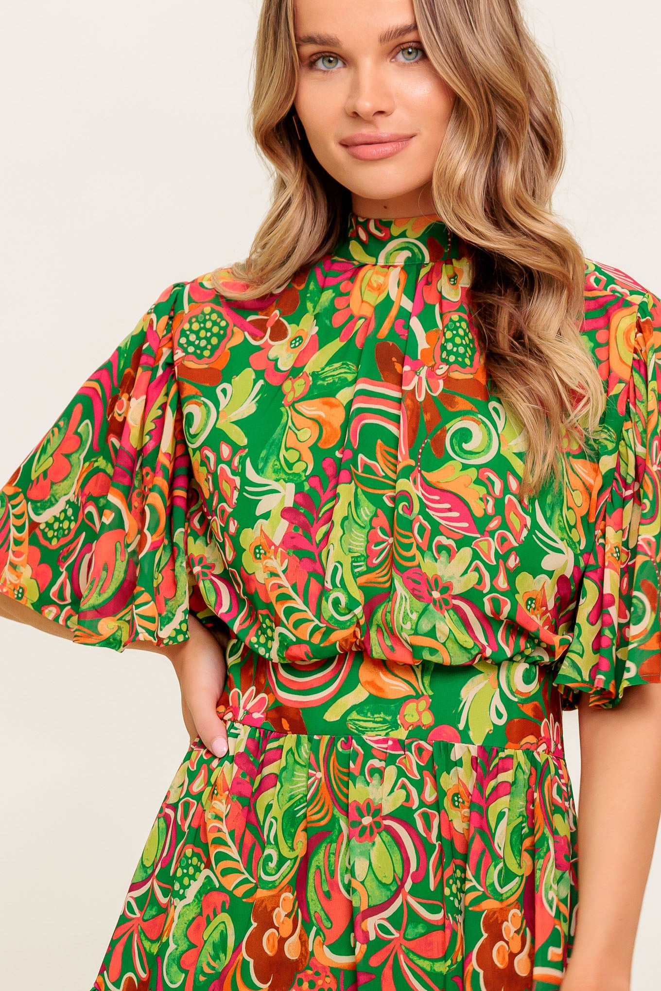 CLEAN AESTHETIC WOVEN MINI DRESS