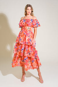 STROLL THE AVENUES WOVEN MIDI DRESS