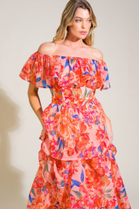 STROLL THE AVENUES WOVEN MIDI DRESS