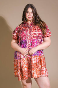 KEEP IT INTERESTING WOVEN MINI DRESS