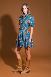 FLOWER GIRL WOVEN MINI DRESS
