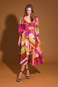 FLORAL CASCADE WOVEN MINI DRESS