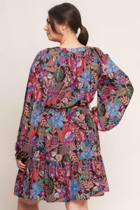FLORAL BLISS WOVEN MINI DRESS