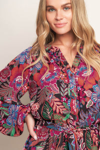 FLORAL BLISS WOVEN MINI DRESS