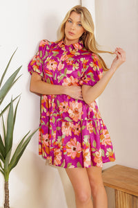 CONCEPTUALLY CHIC WOVEN MINI DRESS