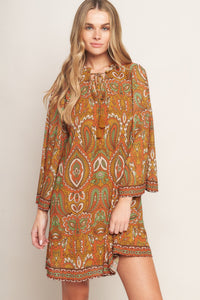 CROSS MY MIND WOVEN MINI DRESS