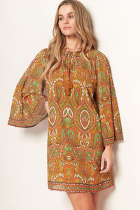 CROSS MY MIND WOVEN MINI DRESS