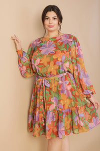 MUTED GARDEN WOVEN MINI DRESS