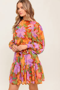 MUTED GARDEN WOVEN MINI DRESS