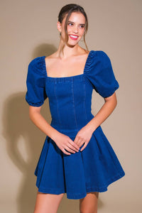 DO YOU EVER DENIM MINI DRESS