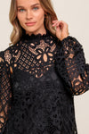 GETTING STARTED WOVEN LACE MINI DRESS